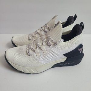 NEW Under Armour Womens Project Rock 3 Training Shoes 3023005-105 Size 10 White